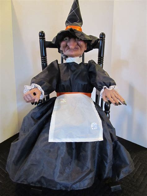 Rocking chair witch during the halloween festival